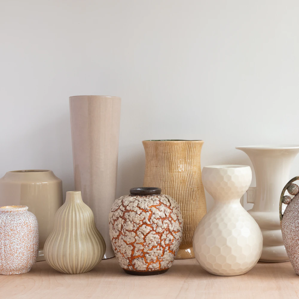 Neutral Ceramic Vase Set